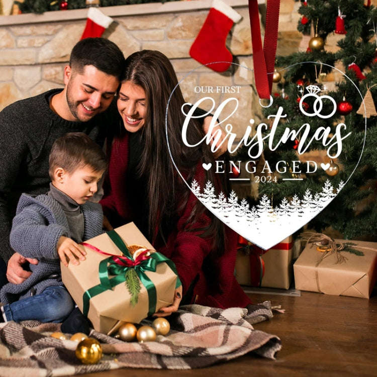 Christmas Acrylic Transparent Decoration Blessing Pendant Home Christmas Tree Ornament, Style: Merry