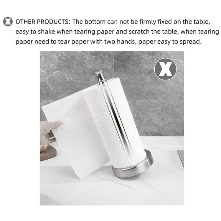 Household Stainless Steel Vertical Paper Towel Holder With Damping Dining Table Kitchen No Punch ...