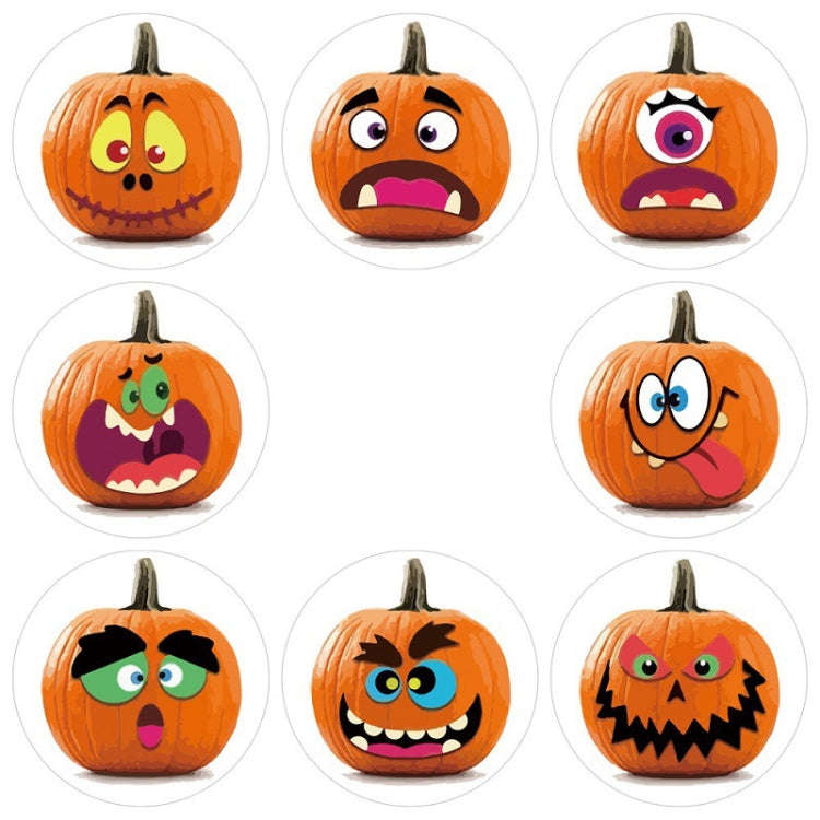 500pcs/ Roll 25mm Halloween Party Favors Label Stickers DIY Decorative Labels Cute Smile Pumpkin ...