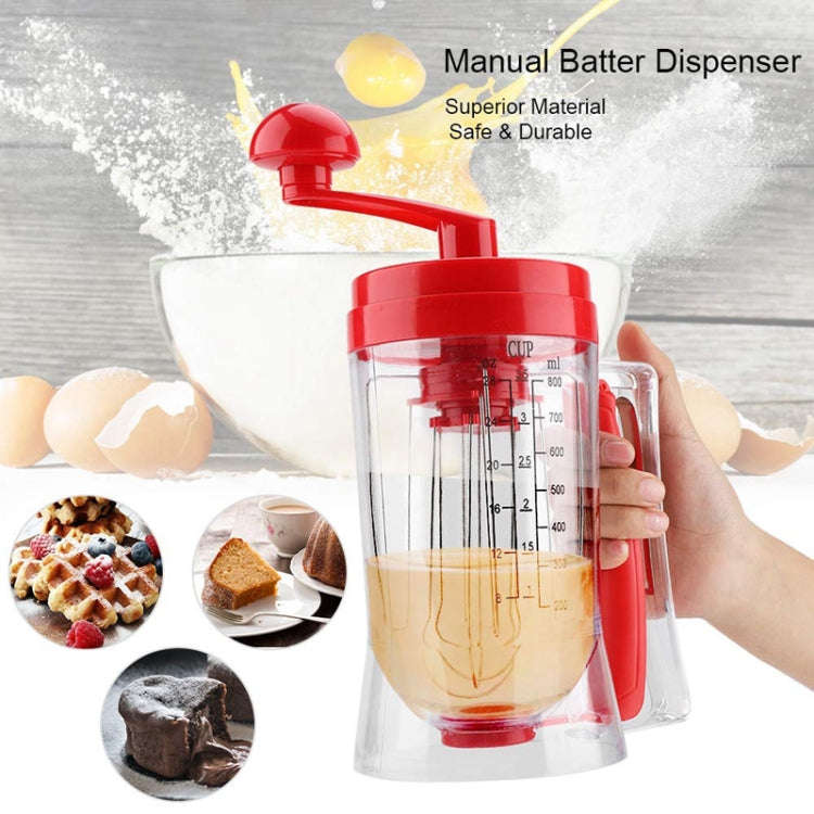 Hand-Operated Batter Dispenser Kitchen Baking Liquid Dividing Tool(Red)