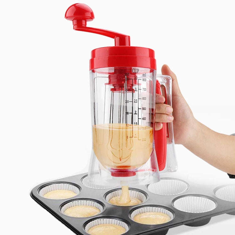 Hand-Operated Batter Dispenser Kitchen Baking Liquid Dividing Tool(Red)