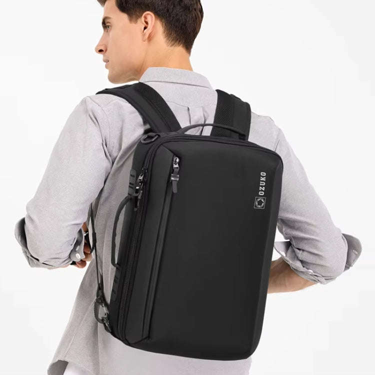 Ozuko Business Laptop USB Backpack Men Schoolbag(Dark Blue)