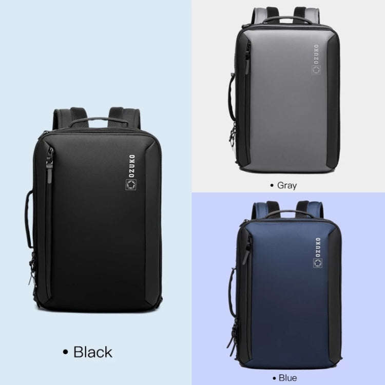 Ozuko Business Laptop USB Backpack Men Schoolbag(Dark Blue)