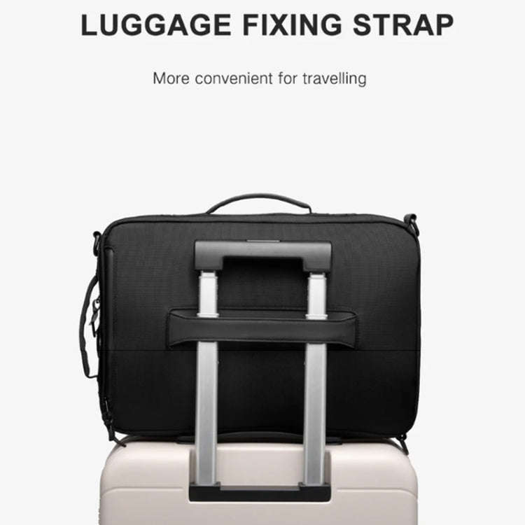 Ozuko Business Laptop USB Backpack Men Schoolbag(Dark Blue)