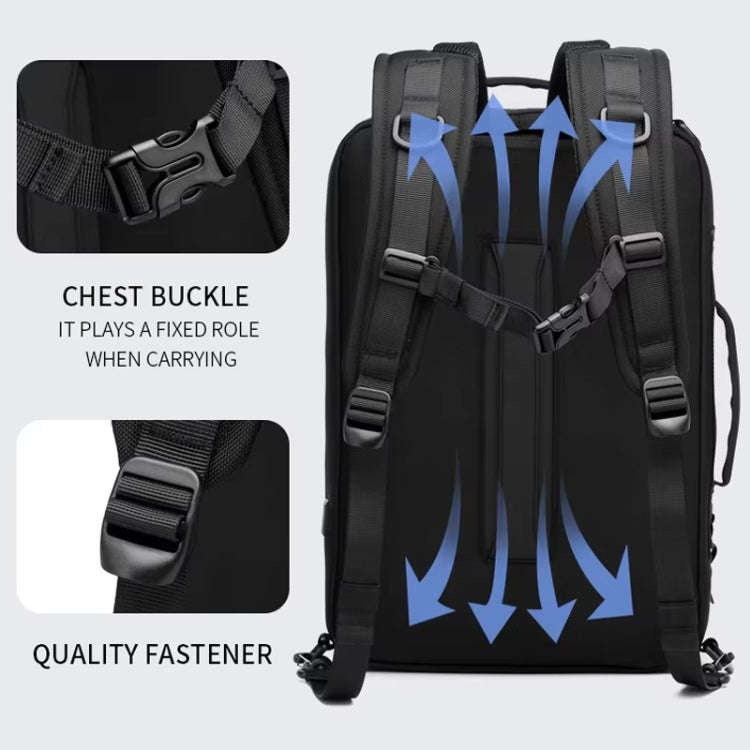 Ozuko Business Laptop USB Backpack Men Schoolbag(Dark Blue)