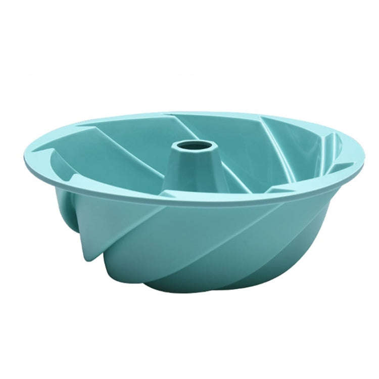 Swirl Model Silicone Cake Mold Household High Temperature Resistance Baking Pan(Green)