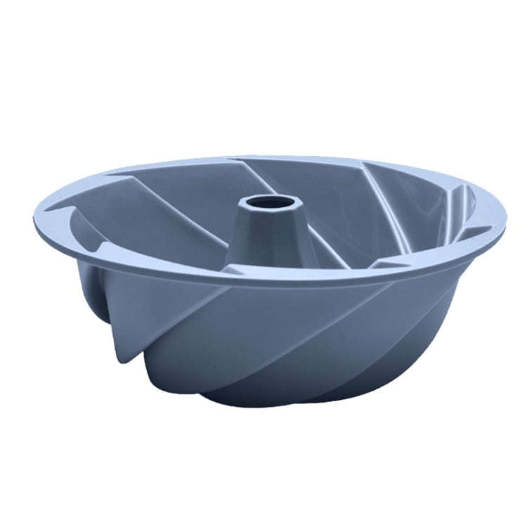 Swirl Model Silicone Cake Mold Household High Temperature Resistance Baking Pan(Blue Gray)