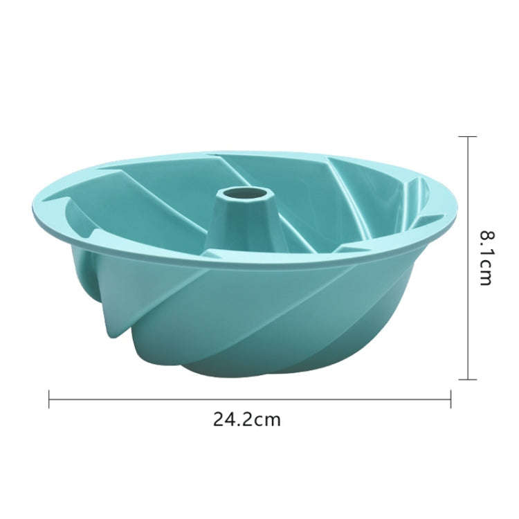 Swirl Model Silicone Cake Mold Household High Temperature Resistance Baking Pan(Green)