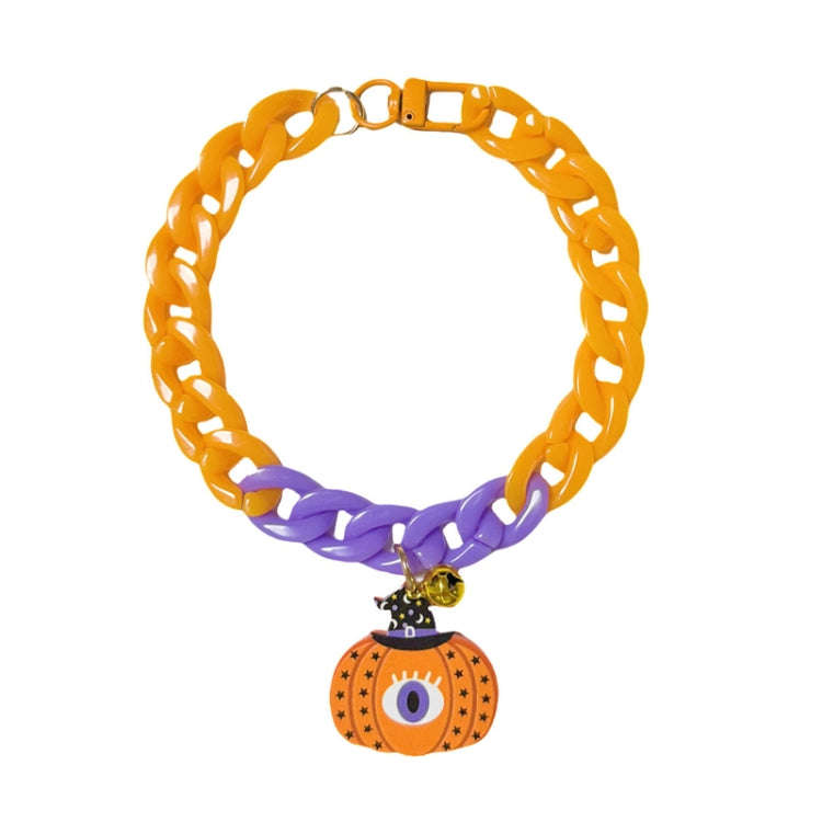 Pet Halloween Necklace Cartoon Tag Necklace Cats Dogs Holiday Adjustable Decoration Chain, Style:...