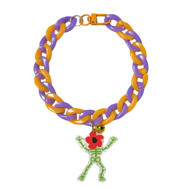 Pet Halloween Necklace Cartoon Tag Necklace Cats Dogs Holiday Adjustable Decoration Chain, Style:...