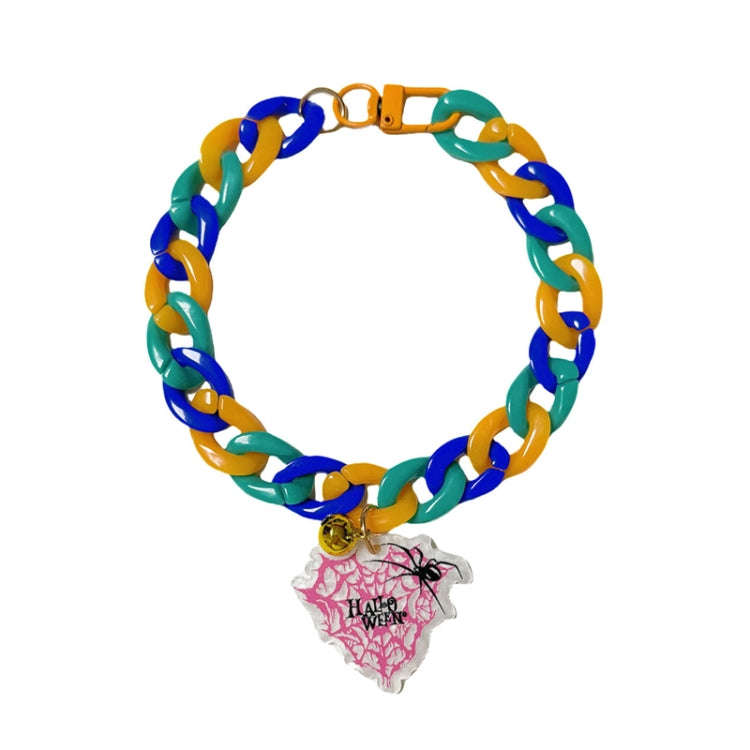 Pet Halloween Necklace Cartoon Tag Necklace Cats Dogs Holiday Adjustable Decoration Chain, Style:...