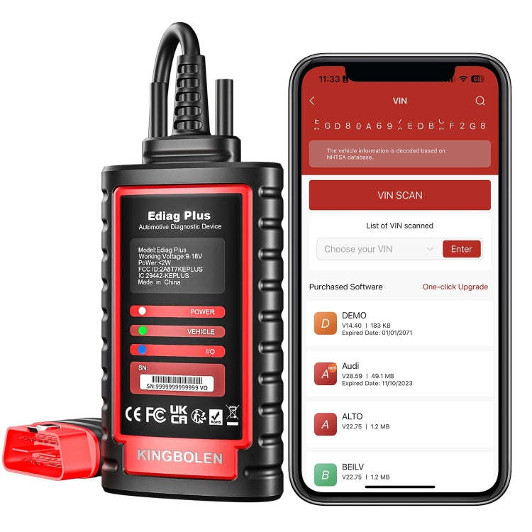 KINGBOLEN OBD2 Car Tester Diagnostics(Ediag Plus)
