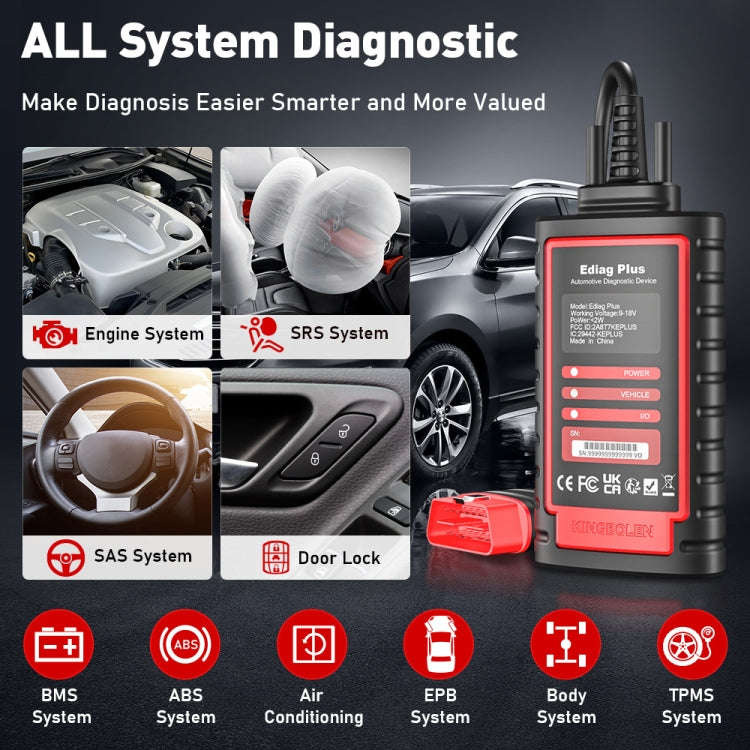 KINGBOLEN OBD2 Car Tester Diagnostics(Ediag Plus)