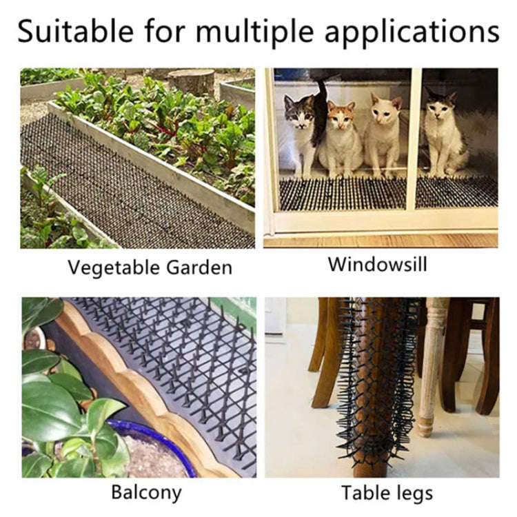 12pcs / Box Anti-Cats Barbed Spike Net Mat Sofas Gate Garden Cats Repellent Tool, Style: Without ...