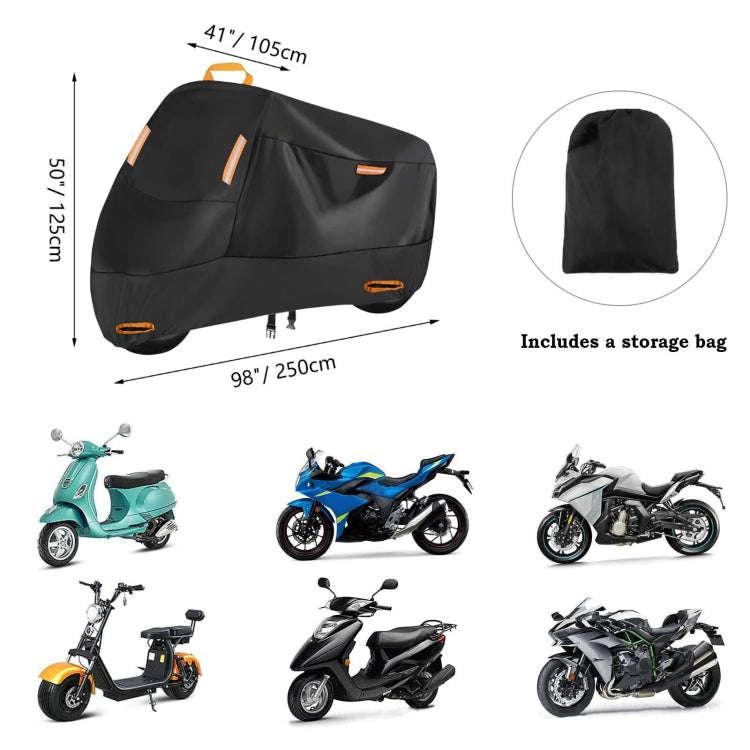 Motorcycle Rain Sun Protection Cover Oxford Cloth Dustproof With Anti-theft Buckle, Size: M