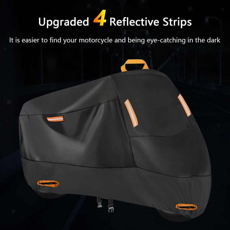Motorcycle Rain Sun Protection Cover Oxford Cloth Dustproof With Anti-theft Buckle, Size: XXXXL