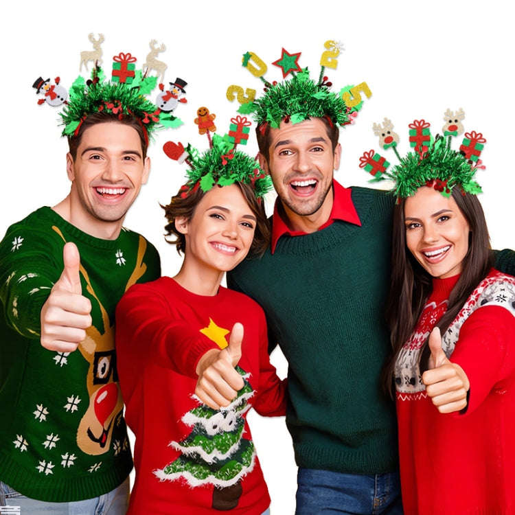 Christmas Party Dress Up New Year Headdress Christmas Decoration Colorful Stripes Headband, Style...