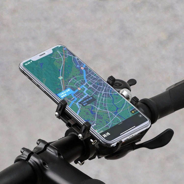 Aluminum Alloy Motorcycle Bicycle Navigation Mobile Phone Holder(Blue)