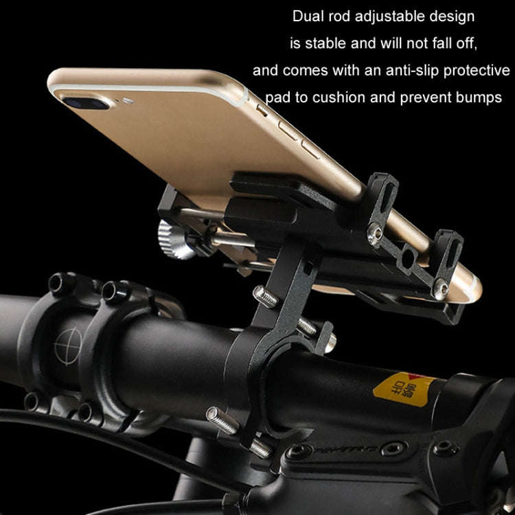 Aluminum Alloy Motorcycle Bicycle Navigation Mobile Phone Holder(Blue)