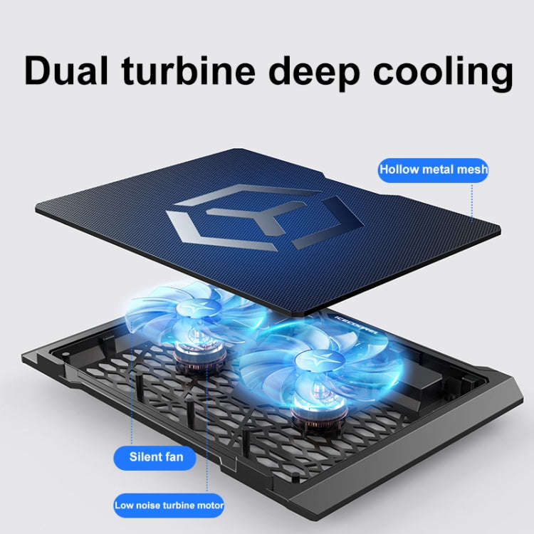 ICE COOREL S511 Laptop Radiator Heightening Bracket Dual-fans with Speed Regulation