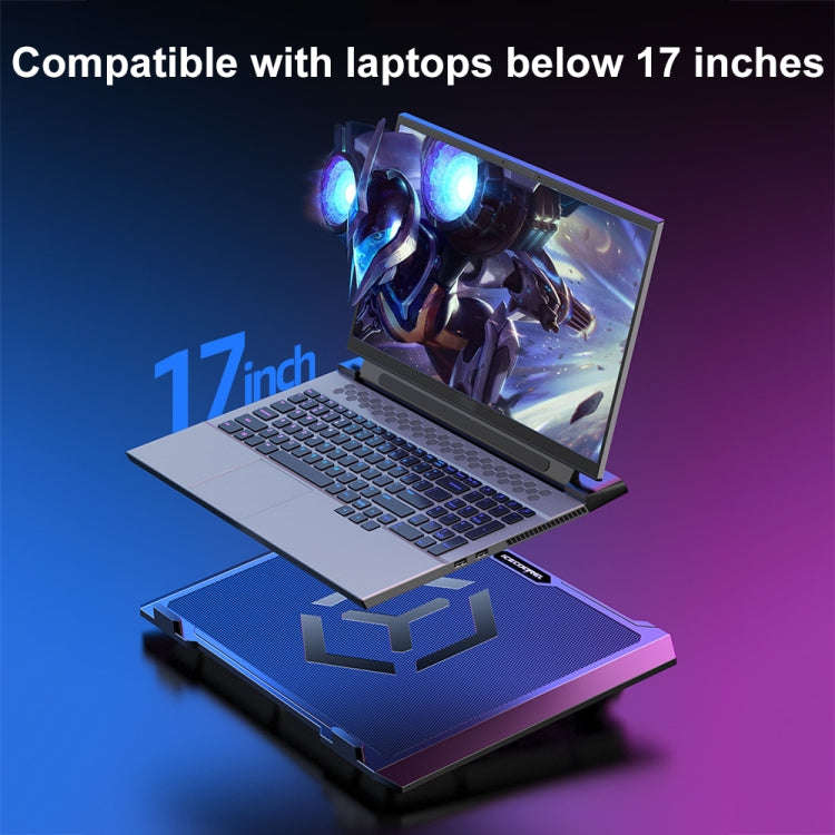 ICE COOREL S511 Laptop Radiator Heightening Bracket Dual-fans with Speed Regulation