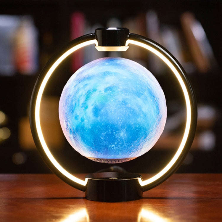Magnetic Levitation Bluetooth Speaker Ornament Desktop Ambient Glow Night Lights, Style: Dark Pat...