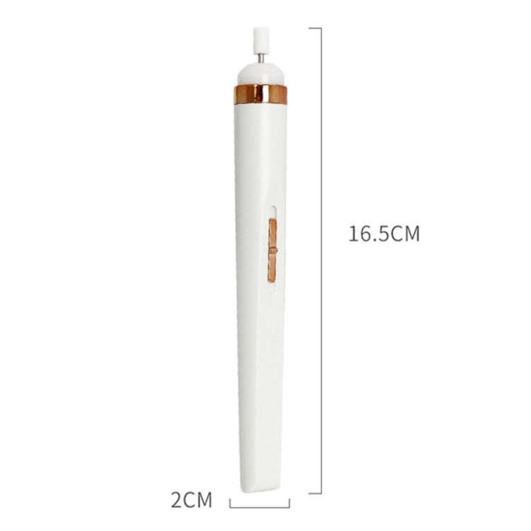 Mini Nail Grinder Nail Remover Portable Electric Nail Tool With Light(White)