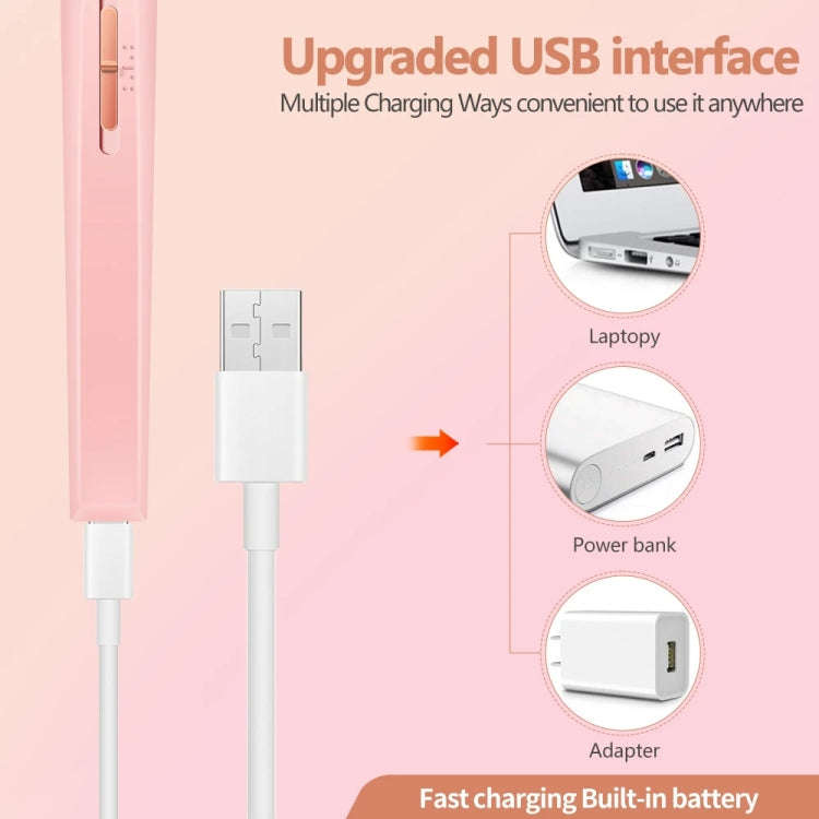 Mini Nail Grinder Nail Remover Portable Electric Nail Tool With Light(Light Pink)