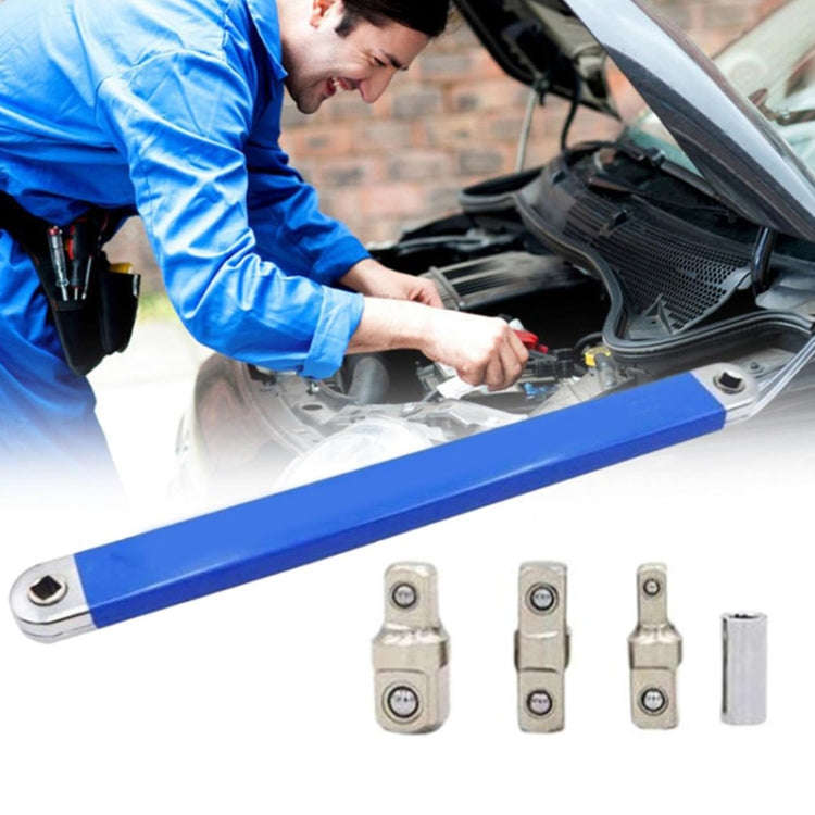 Multifunctional Ratcheting Extension Wrench Household Car Maintenance Tools(Orange)