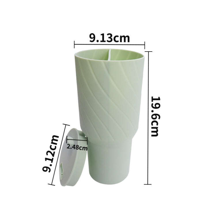 For Stanley Cup 2-divided Silicone Liner Compartment Cup, Size: 40oz(Green)