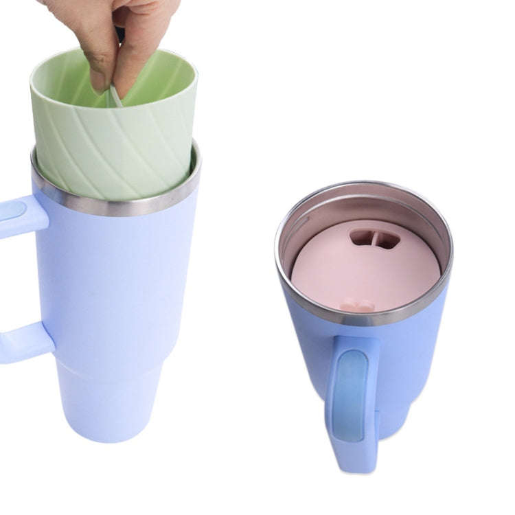 For Stanley Cup 2-divided Silicone Liner Compartment Cup, Size: 40oz(Green)