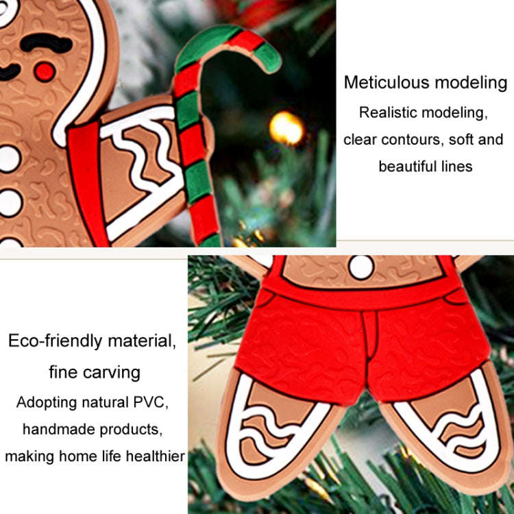 12pcs /Set House Christmas Decorations Pendants PVC Hanging Christmas Tree Ornaments Scene Arrang...