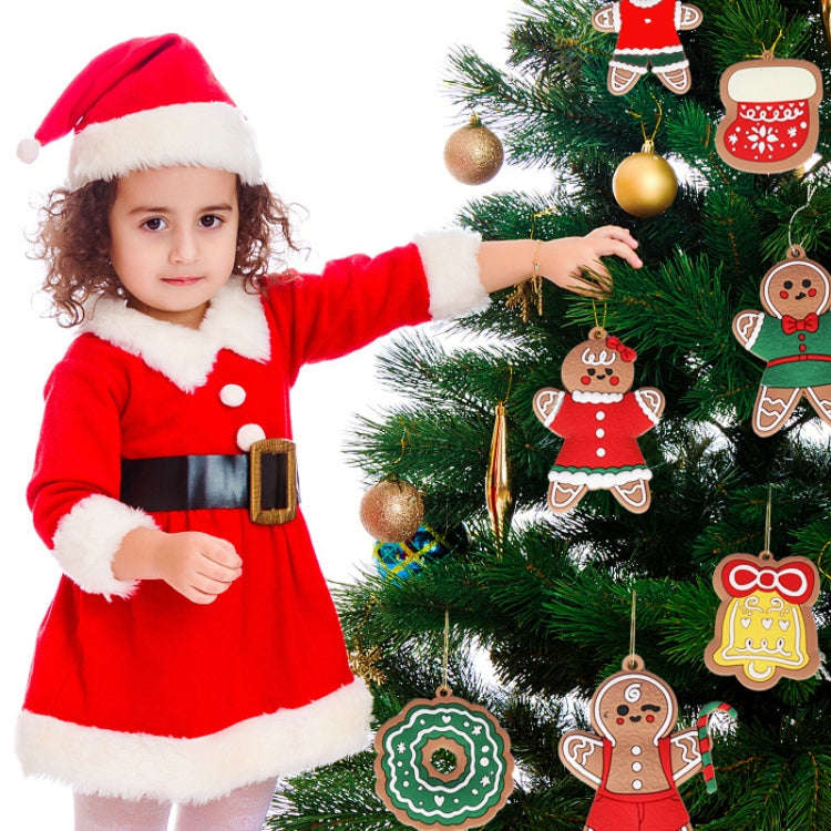 12pcs /Set House Christmas Decorations Pendants PVC Hanging Christmas Tree Ornaments Scene Arrang...