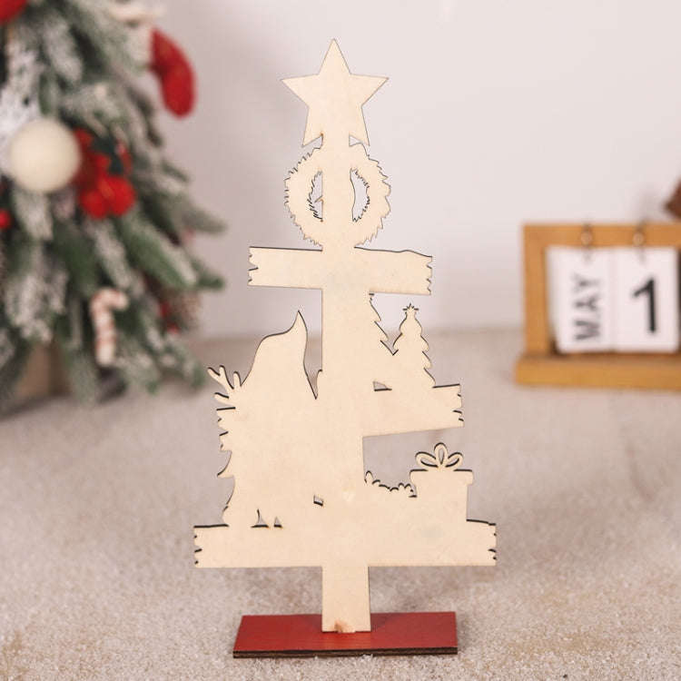 Christmas Decoration Wooden Desktop Ornament Restaurant Bar Scene Layout Decoration Crafts(Elderly)