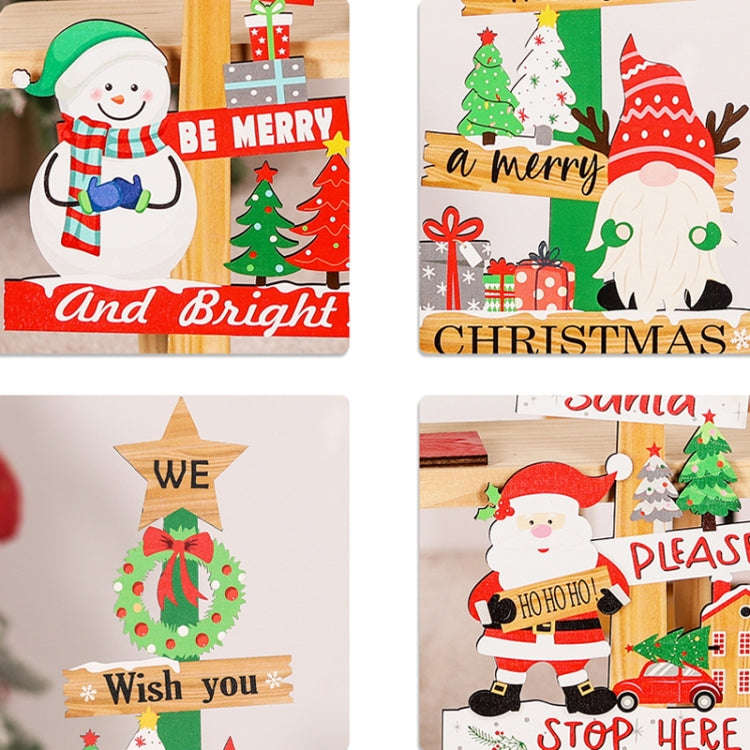 Christmas Decoration Wooden Desktop Ornament Restaurant Bar Scene Layout Decoration Crafts(Elderly)