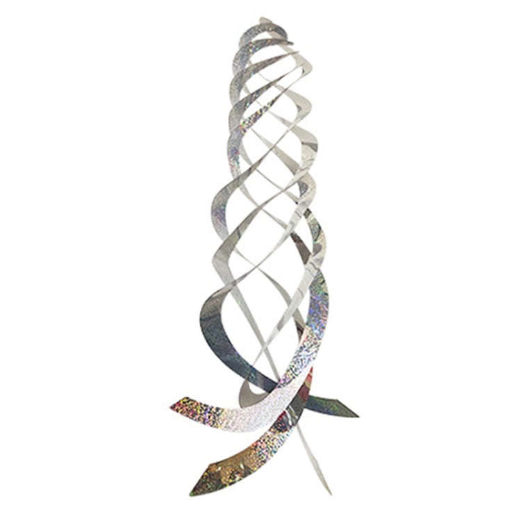 Laser Flash Bird Repellent Orchard Bird Repellent Spiral Reflective Wind Rotor(Silver)