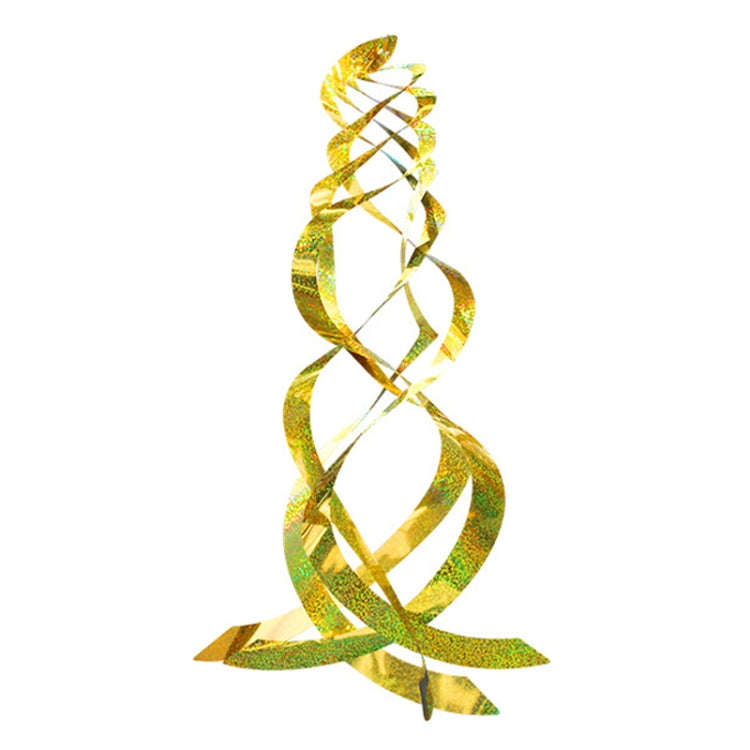 Laser Flash Bird Repellent Orchard Bird Repellent Spiral Reflective Wind Rotor(Gold)