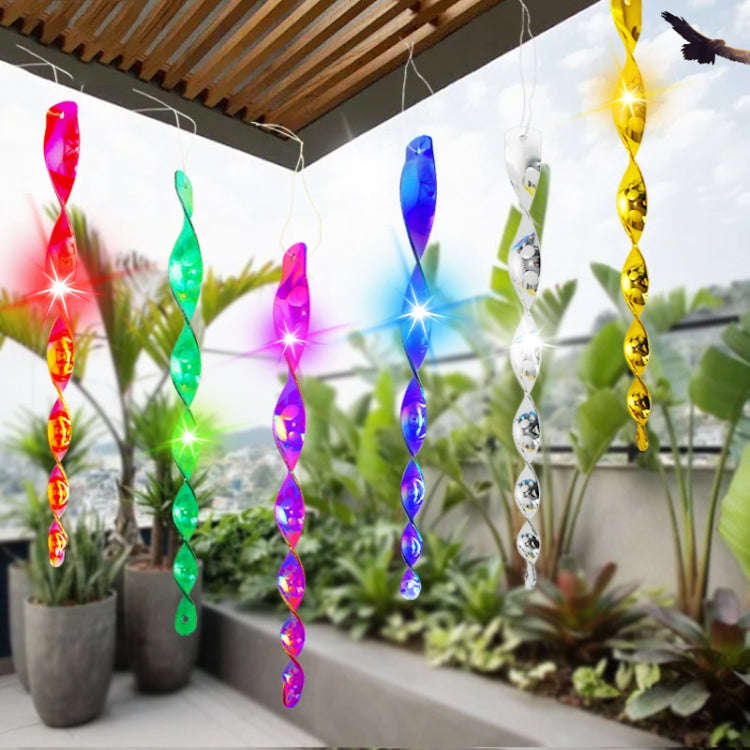 12pcs / Set 30cm Laser Bird Repellent Spiral Wind Reflective Stick Orchard Balcony Garden Decoration