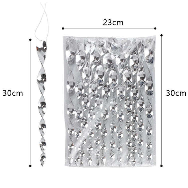 12pcs / Set 30cm Laser Bird Repellent Spiral Wind Reflective Stick Orchard Balcony Garden Decoration