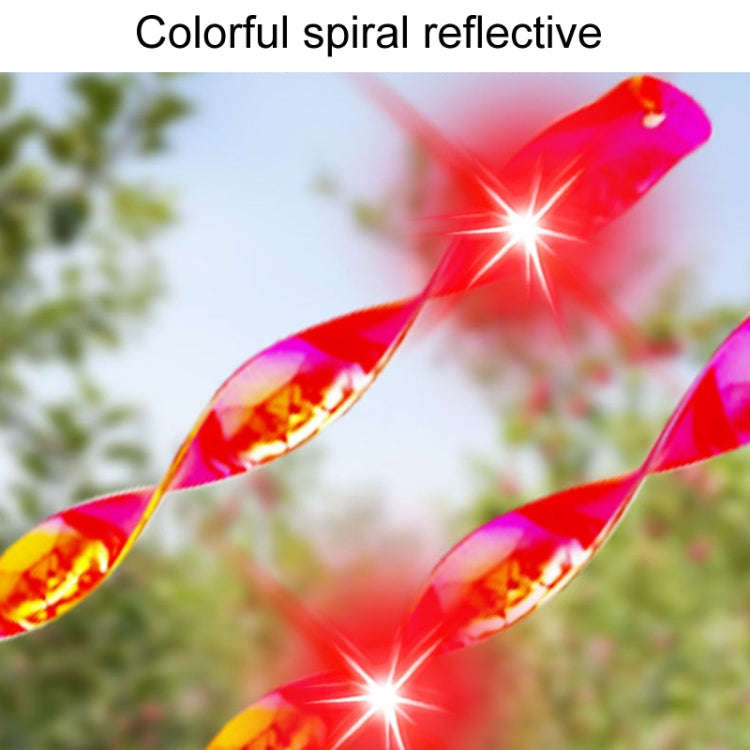 12pcs / Set 30cm Laser Bird Repellent Spiral Wind Reflective Stick Orchard Balcony Garden Decoration