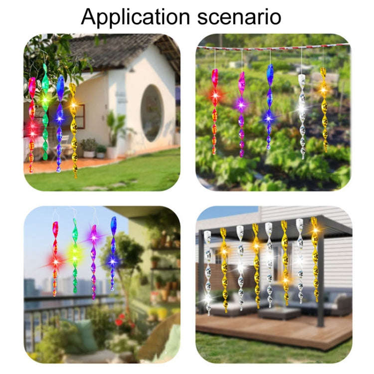 12pcs / Set 30cm Laser Bird Repellent Spiral Wind Reflective Stick Orchard Balcony Garden Decoration