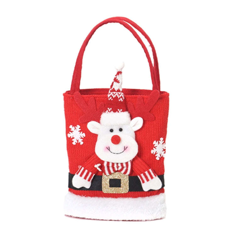 Cute Large Capacity Christmas Decorations Gift Bag Kids Candy Tote Bag(Elk)