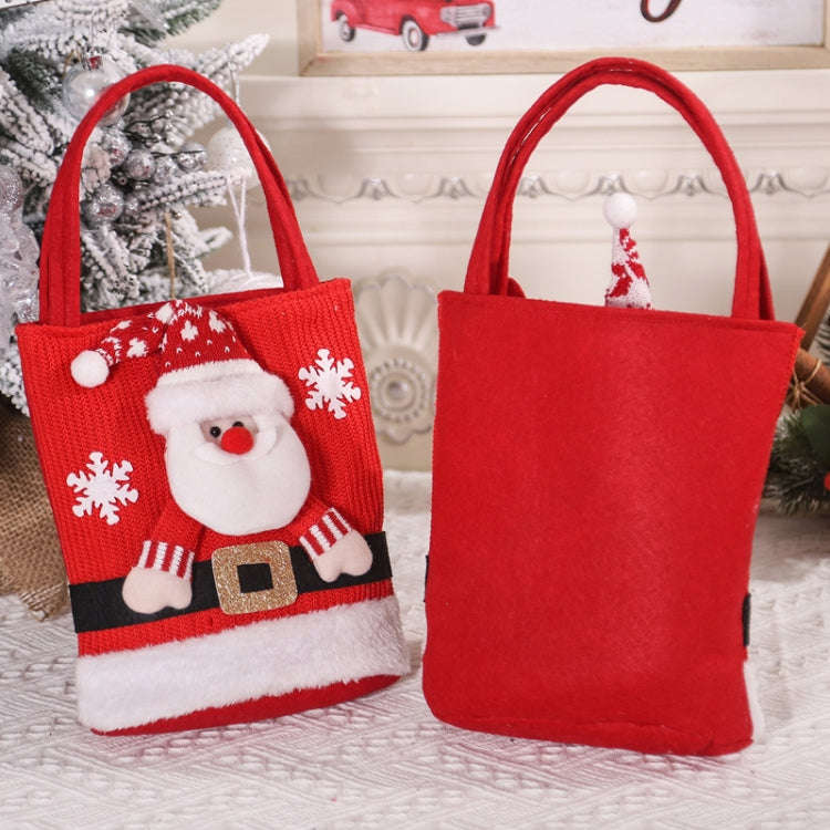 Cute Large Capacity Christmas Decorations Gift Bag Kids Candy Tote Bag(Elk)