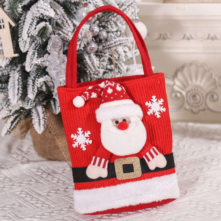 Cute Large Capacity Christmas Decorations Gift Bag Kids Candy Tote Bag(Santa Claus)