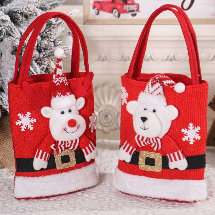 Cute Large Capacity Christmas Decorations Gift Bag Kids Candy Tote Bag(Santa Claus)