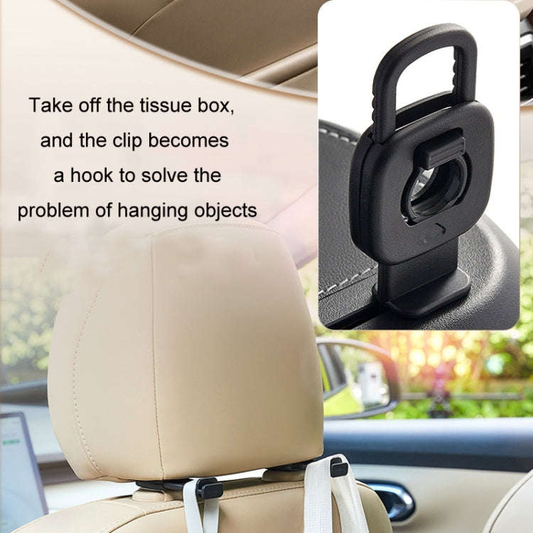 Car Sun Visor Hanging Sunroof Seat Back Tissue Box, Color: Leather Beige