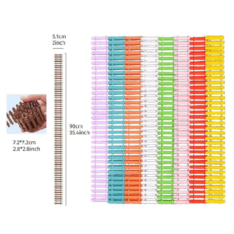 90cm Miniature Wooden Fence DIY Fairy Garden Mini Landscape Ornament(Coffee)