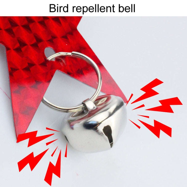 Garden Bird Repellent Decorative Pentagram Hanging Laser Reflective Piece(Red+Silver)