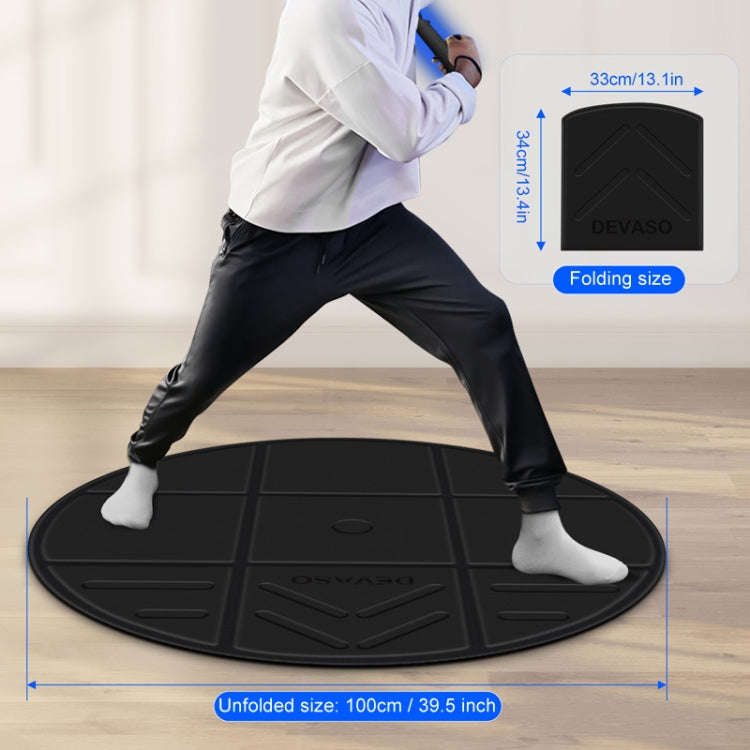 DEVASO VR Glasses Sport Game Simulation Floor Mat(Black)