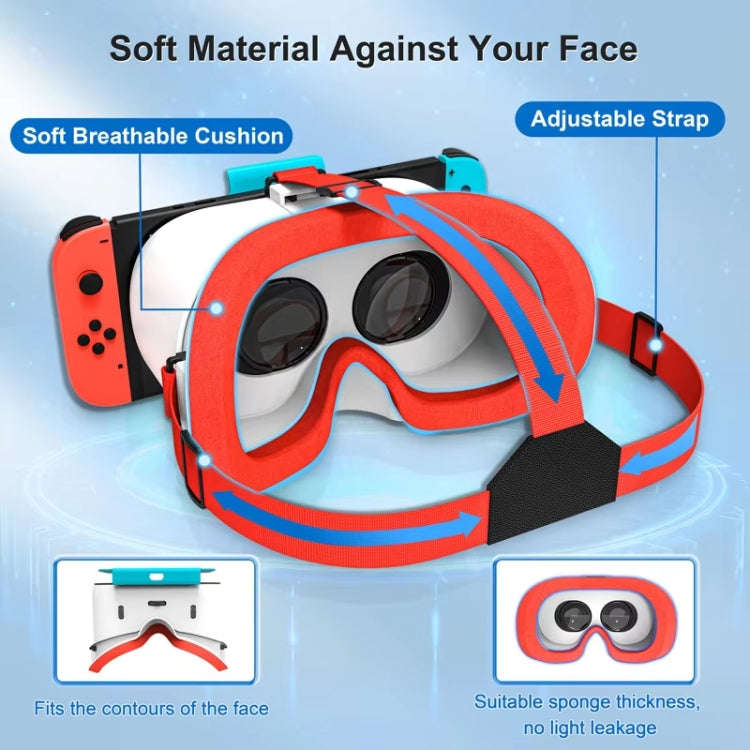 DEVASO Compatible With Switch / Switch OLED Gaming Console VR Glasses(Orange Blue)